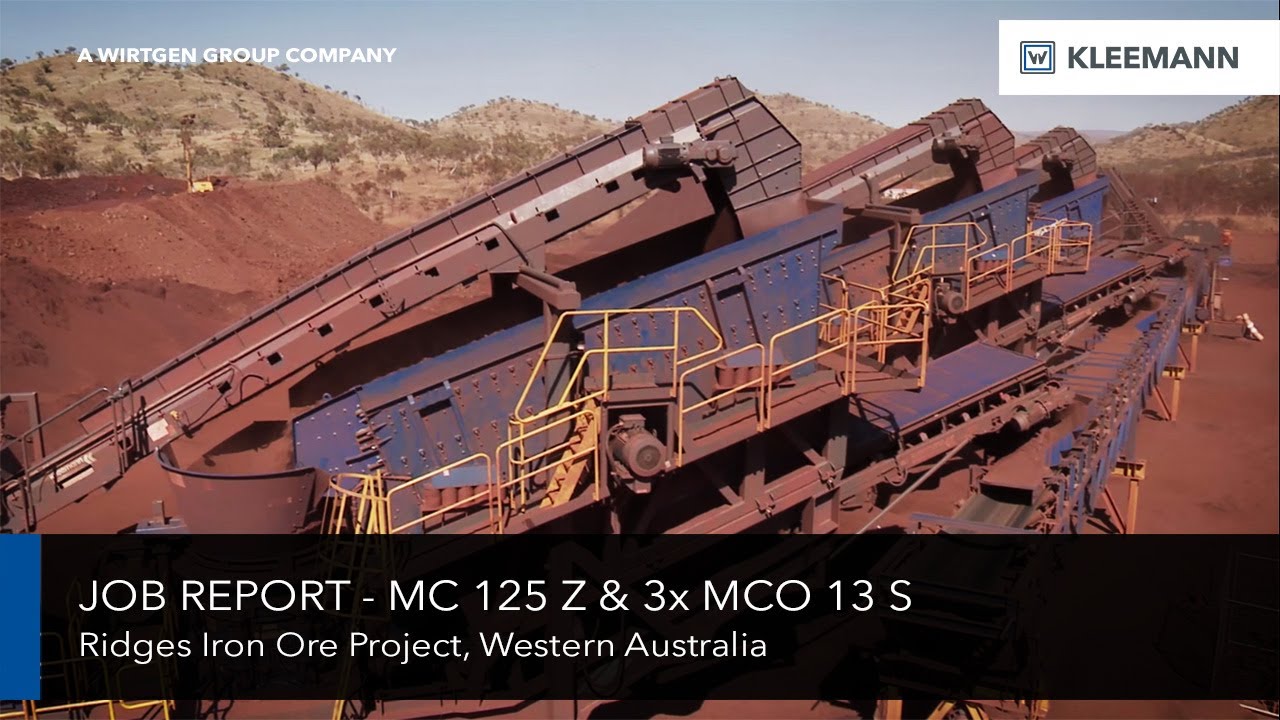 KLEEMANN MC 125 Z & 3x MCO 13 S crushing iron ore in Australia