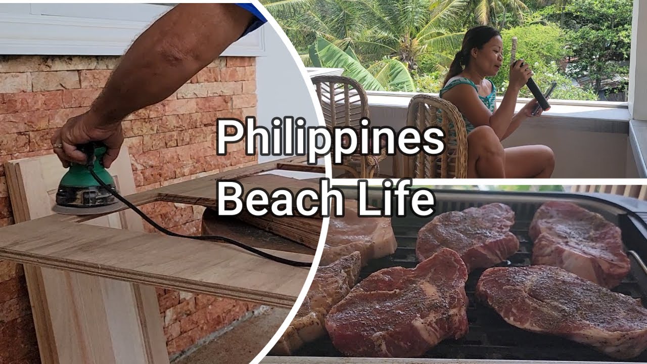 Building Cabinet Fronts and Grilling steaks Beachside
