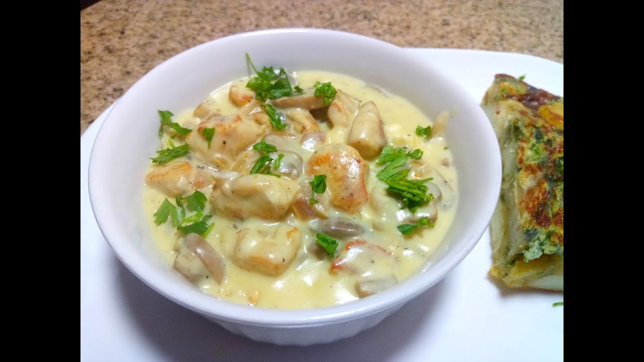 اروع دجاج بالكريمة طريقة المطاعم مع كل أسراره هشام للطبخ poulet à la crème