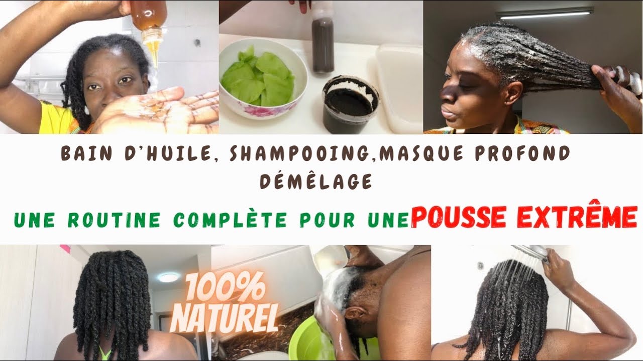 ROUTINE CAPILLAIRE POUR TOUT TYPE DE CHEVEUX AVEC DU 100% NATUREL : POUSSE EXTRÊME GARANTIE 👌🏾