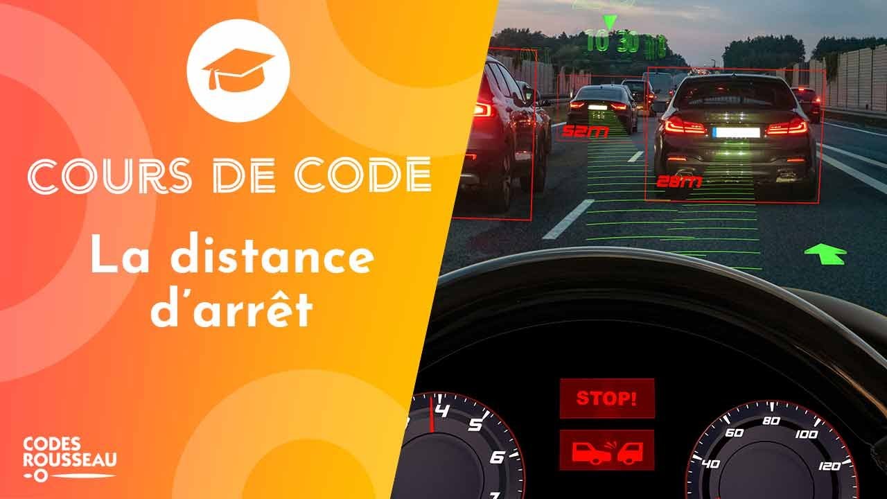 Cours Code - Permis de Conduire : la distance d'arr&ecirc;t