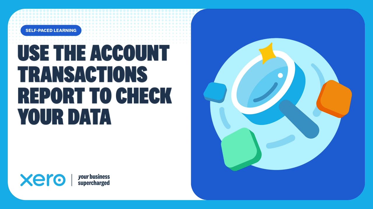 How to use the Xero account transactions report to audit data