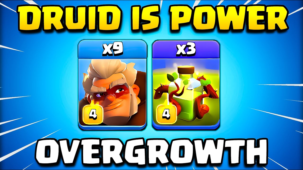 New Druid Troop + Overgrowth | Best TH16 Attack Strategy Clash of Class 2024
