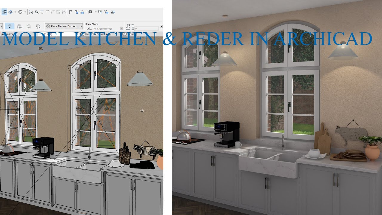 ARCHICAD 25 | Model Kitchen & Reder in Archicad
