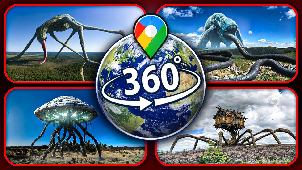 TOP 10: Terrifying Giants Spotted on Google Earth — VR 360°