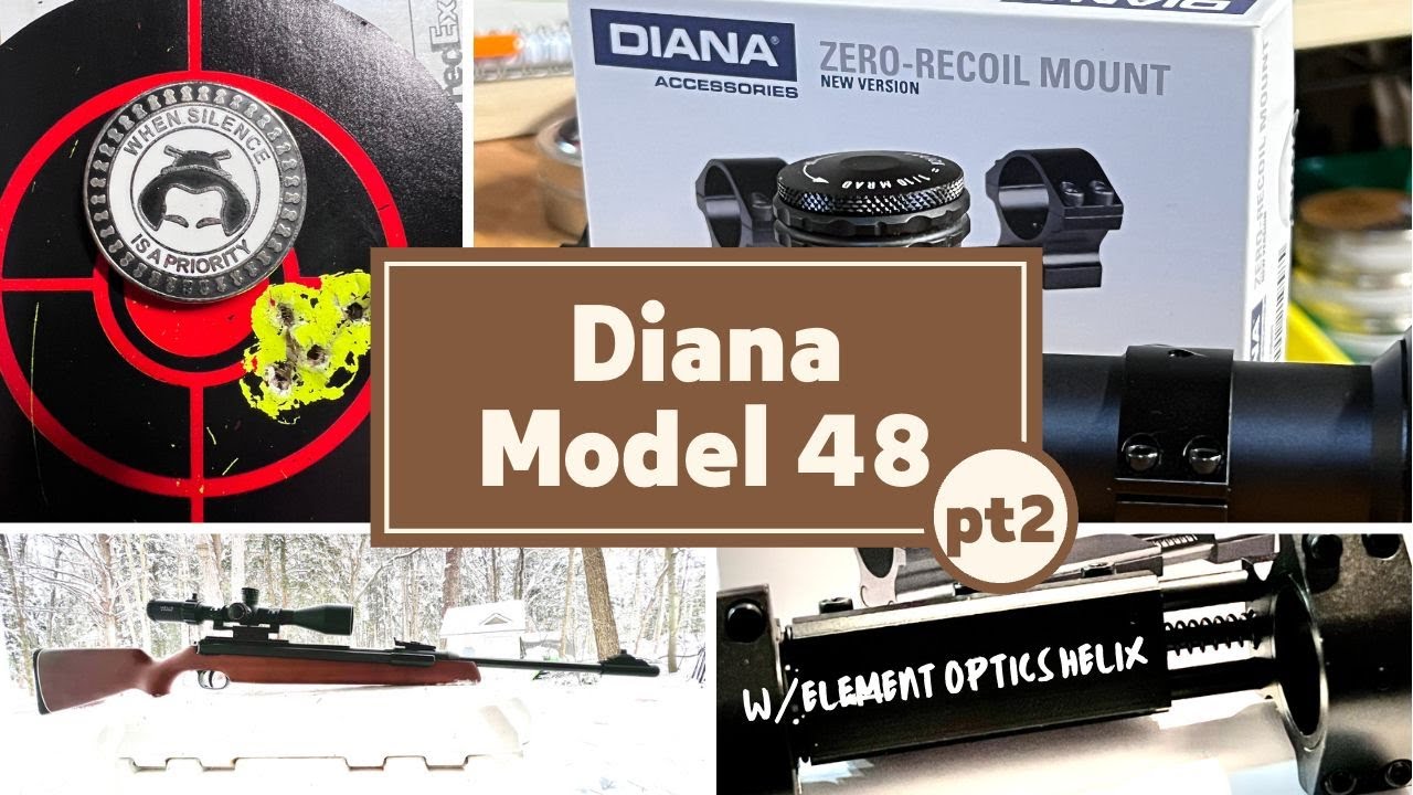 Тестирование модели Diana 48 (RWS 48) на больших расстояниях с помощью прицела Element Optics Hel...