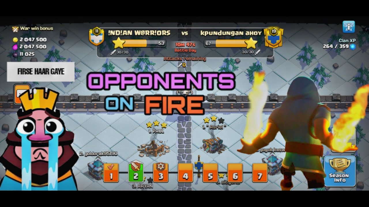 CLASH OF CLAN - CWL HIGHLIGHTS WAR NUMBER #3 |THIS TIME OPPONENTS CLAN ARE HEAVY PERFORMANCE|