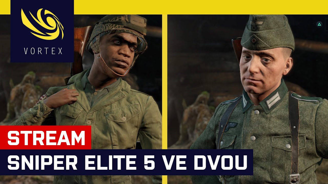 Hrajeme živě Sniper Elite 5 ve dvou. Konzolový cross-play multiplayer v podání Jirky a Zdeňka