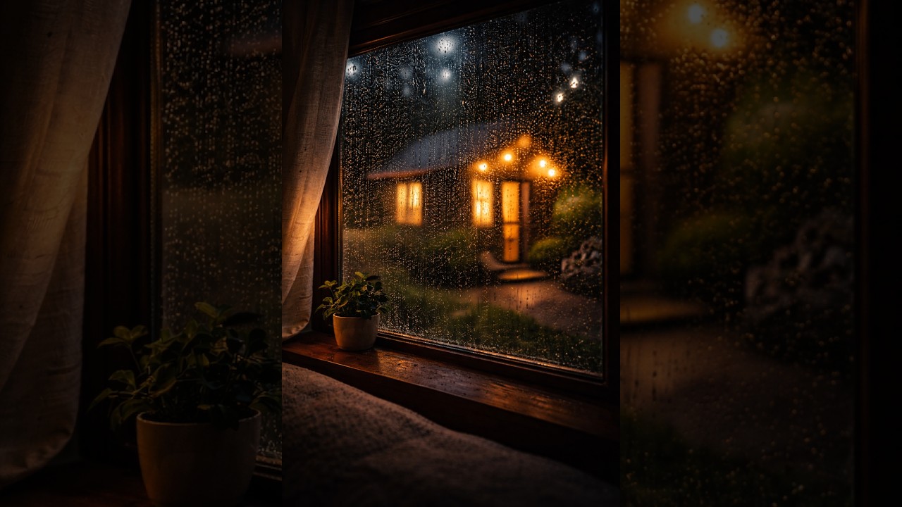 Rain on a Backyard Guest House Window