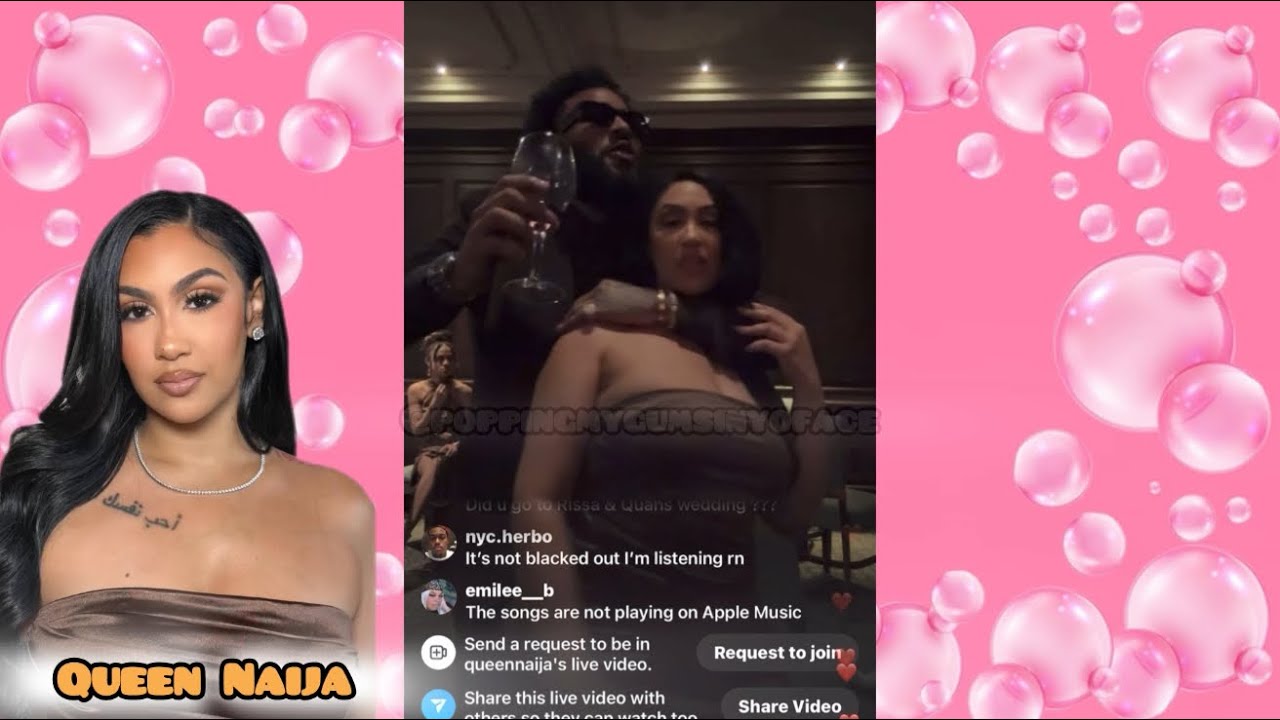 Королева Найджа в прямом эфире в Instagram на свадебном приеме Риссы и Куана