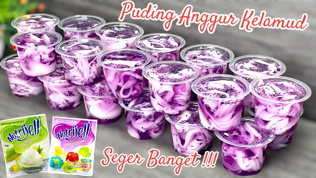 Segar dan bikinya sangat mudah‼️ Puding Anggur Kelamud