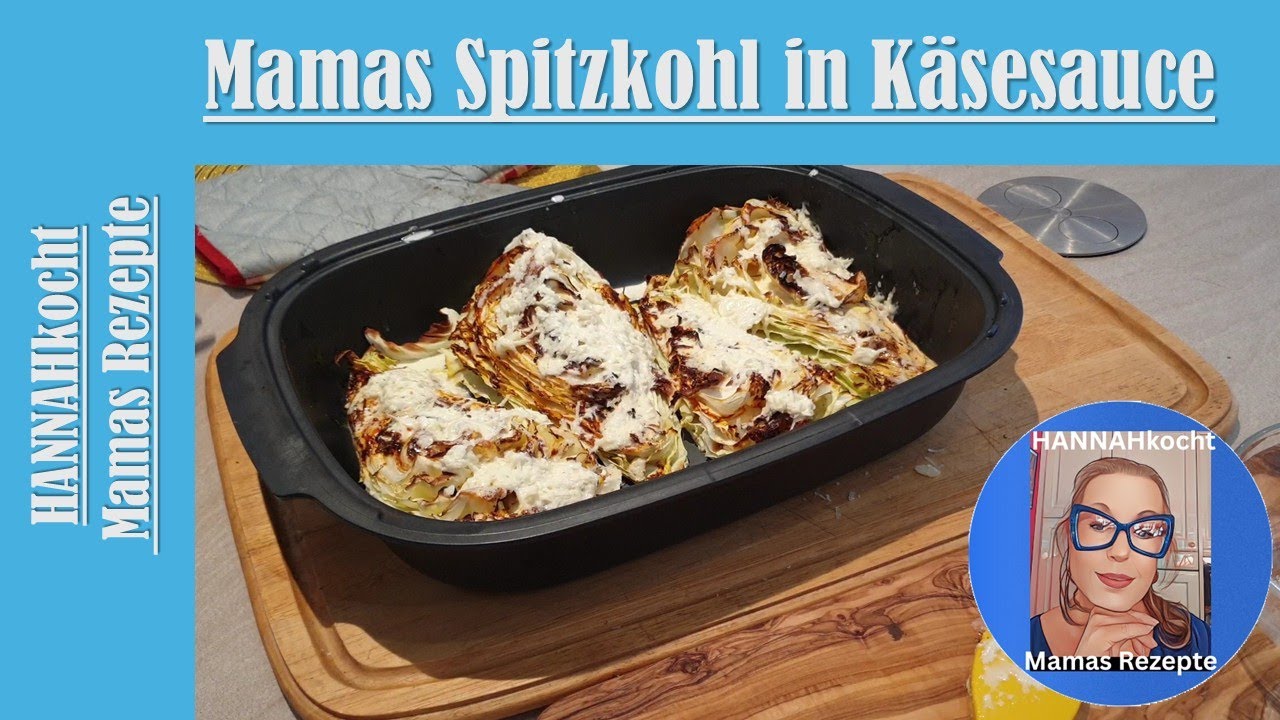 Spitzkohl in cremig-samtiger Käse-Sahne-Sauce! Pointed cabbage in creamy cheese sauce.