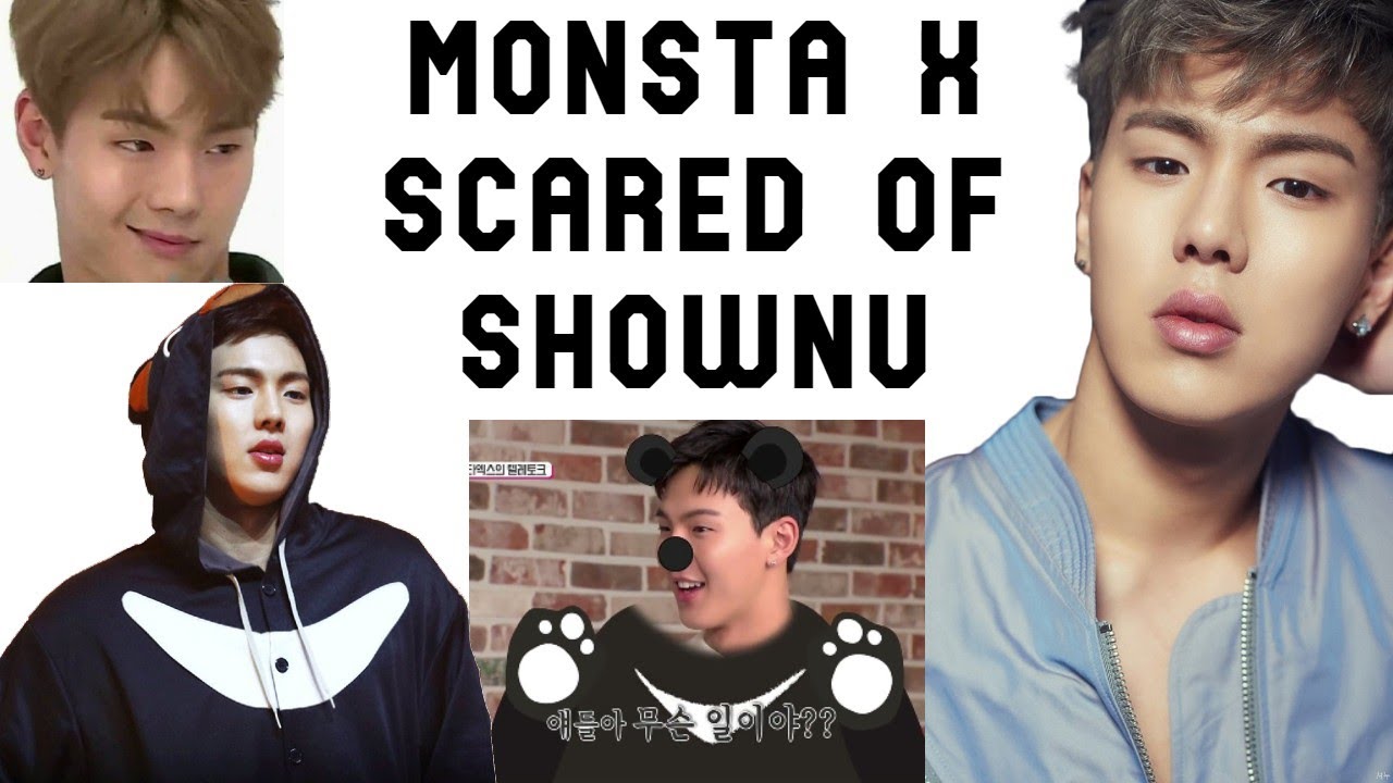 MONSTA X being 𝙨𝙘𝙖𝙧𝙚𝙙 of 𝑺𝑯𝑶𝑾𝑵𝑼