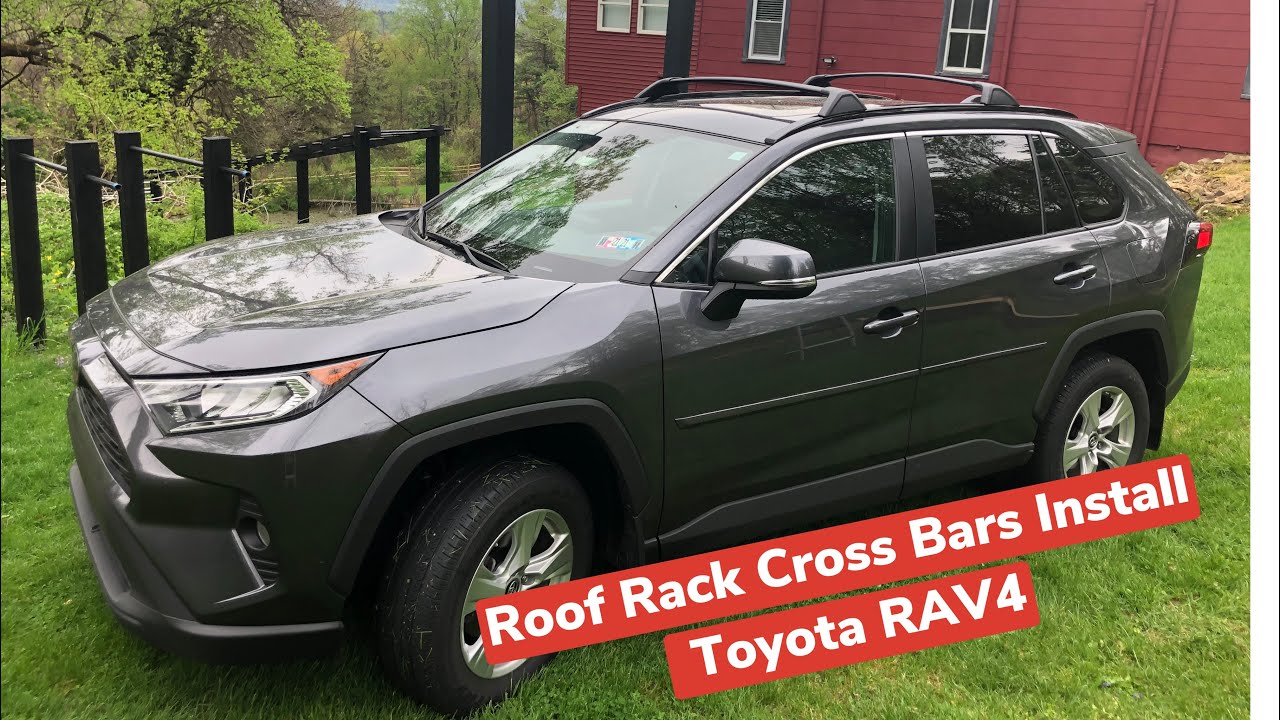 How To Install roof rack Cross Bars on a Toyota RAV4 2019- 2021 - for cargo, bikes, canoes, lumber..