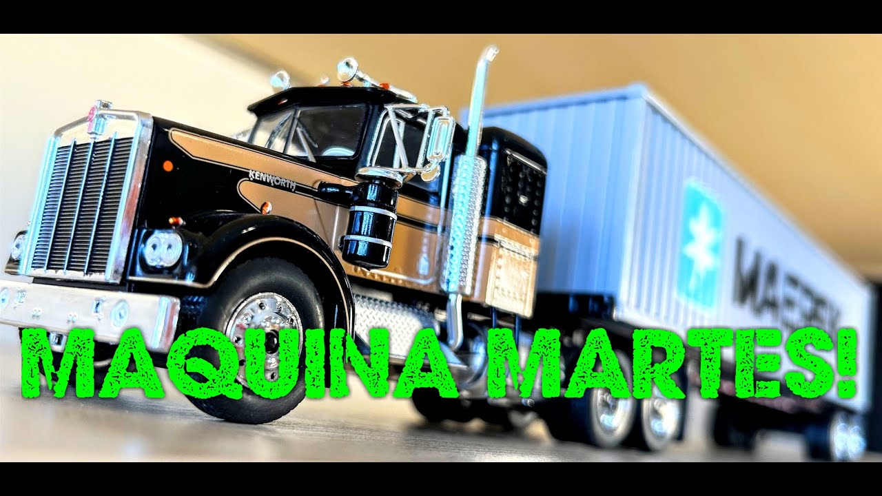 IXO Models Camion Tractor TR144.22 - 1976 Kenworth W900 en escala 1:43 (O Gauge) con remolque Maersk