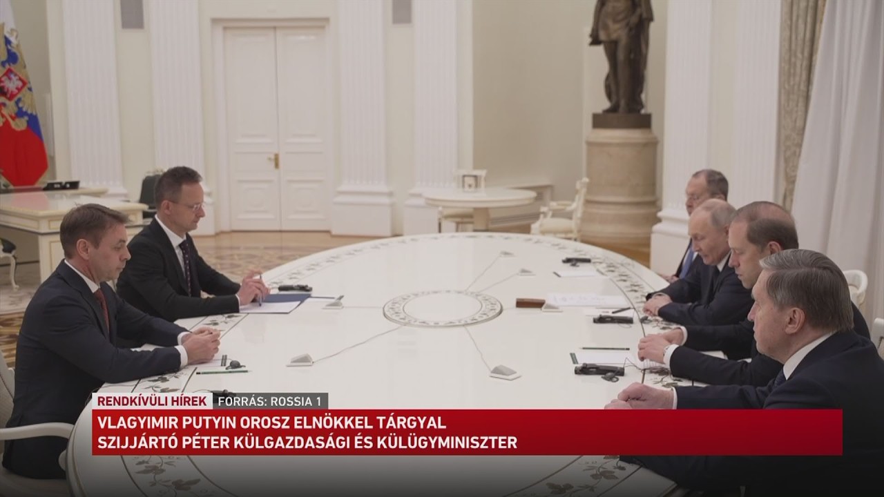 Vlagyimir Putyin orosz elnőkkel tárgyalt Szijjártó Péter Külgazdasági és külügyminiszter