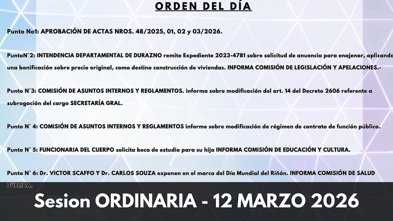 Sesión Ordinaria - 12 de Marzo de 2026