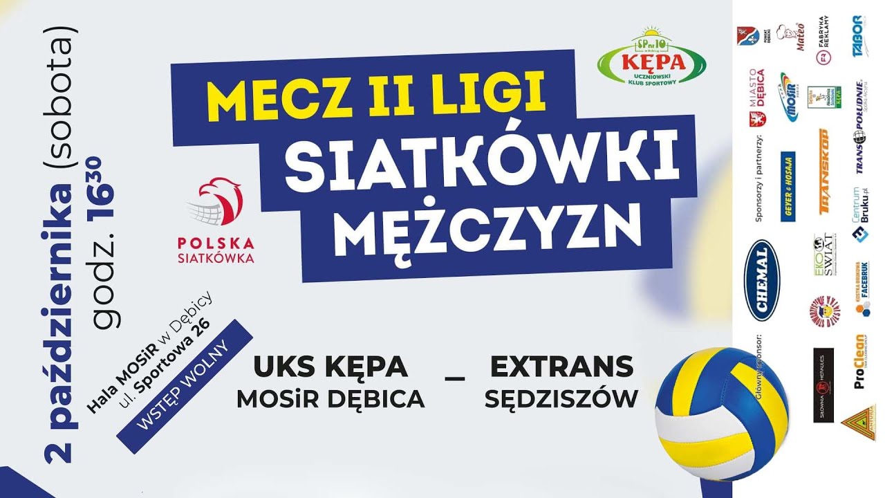 Mecz II ligi siatk&oacute;wki mężczyzn. UKS Kępa MOSiR Dębica - EXTRANS Sędzisz&oacute;w
