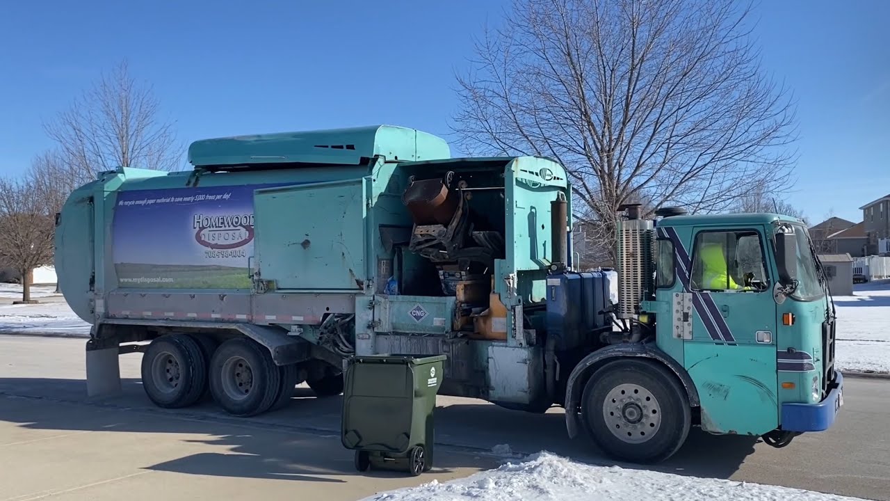 Homewood Disposal Garbage Trucks Fighting Through -30 wind chills on 1/23/26 Part 1