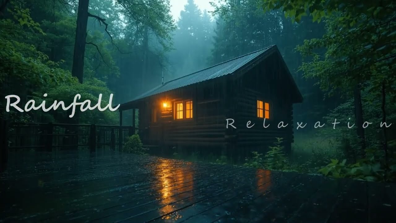 Forest Rain at the Cabin | Soothing Thunder for Sleep & Focus | ASMR Ambience