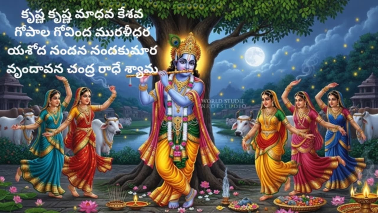 కృష్ణ కృష్ణ మాధవ కేశవ గోపాల గోవింద మురళీధర యశోద నందన నందకుమార [BHAJANA SONG] #song #music #viral
