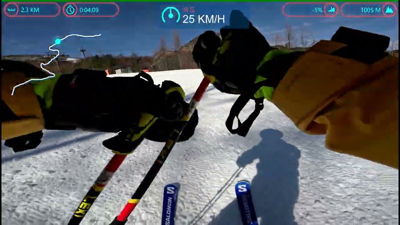 Ski 20260308 해피 1 오투리조트 스키장 헤드-해피 1 - 중간까지 버클 채우지 않고...