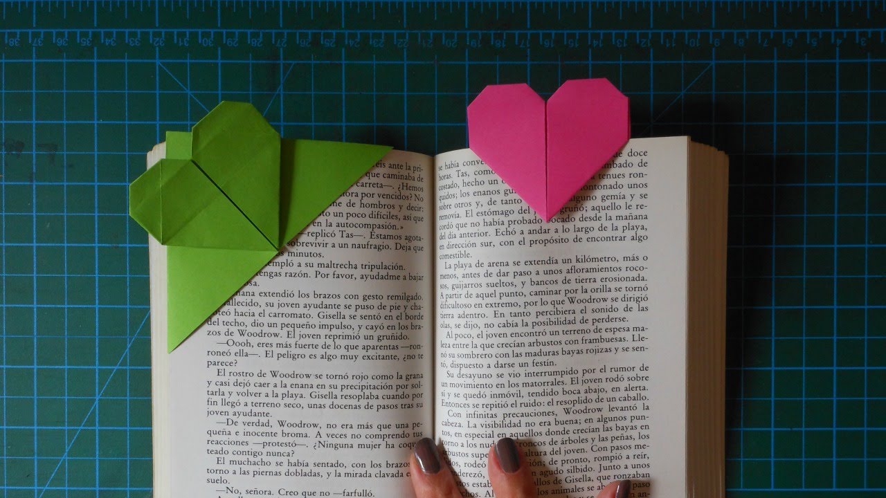 Marca paginas Origami de Corazón /Heart Origami Bookmarks | Mundo@Party