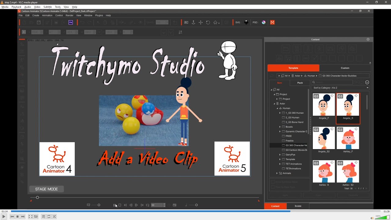 Cartoon Animator 5 Tutorial | Add Video in your Animations | CTA4 & CTA5