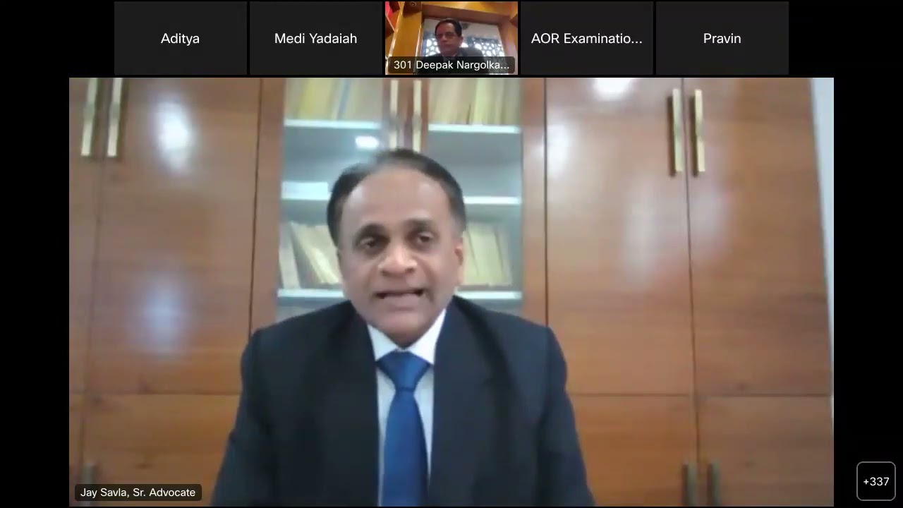AOR Exam Lecture Paper III Advocacy & Professional Ethics Dec 07, 2022