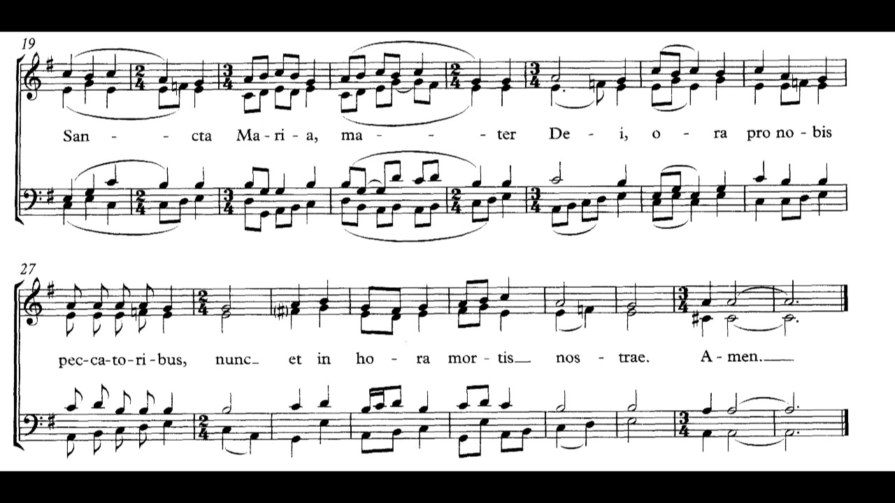 Igor Stravinsky - Ave Maria for SATB Choir (1934) [Score-Video]