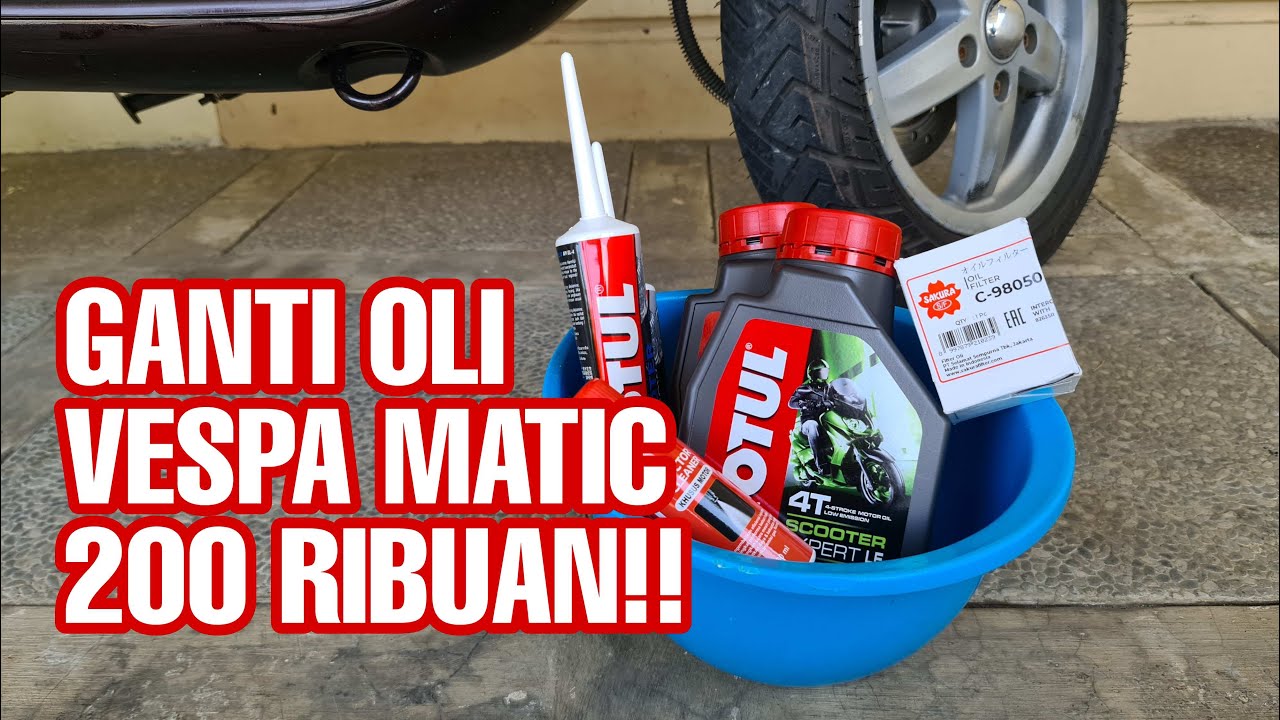Cara Ganti Oli Vespa Matic di rumah