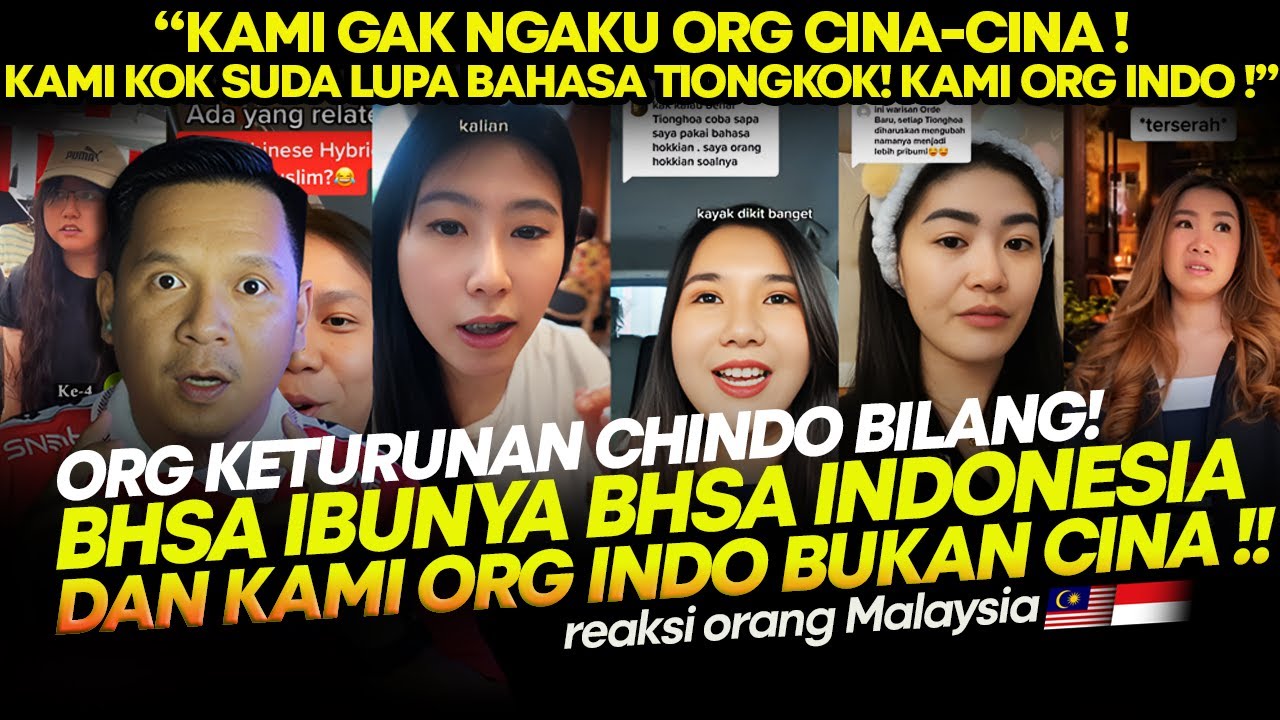 GARA-GARA INI ORG KETURUNAN TIONGHOA LUPA BAHASA IBU TIONGKOK HANYA BICARA BHSA INDONESIA SAJA!