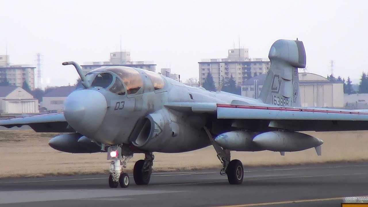 【VMAQ-2】EA-6Bプラウラー離陸@横田基地 150322