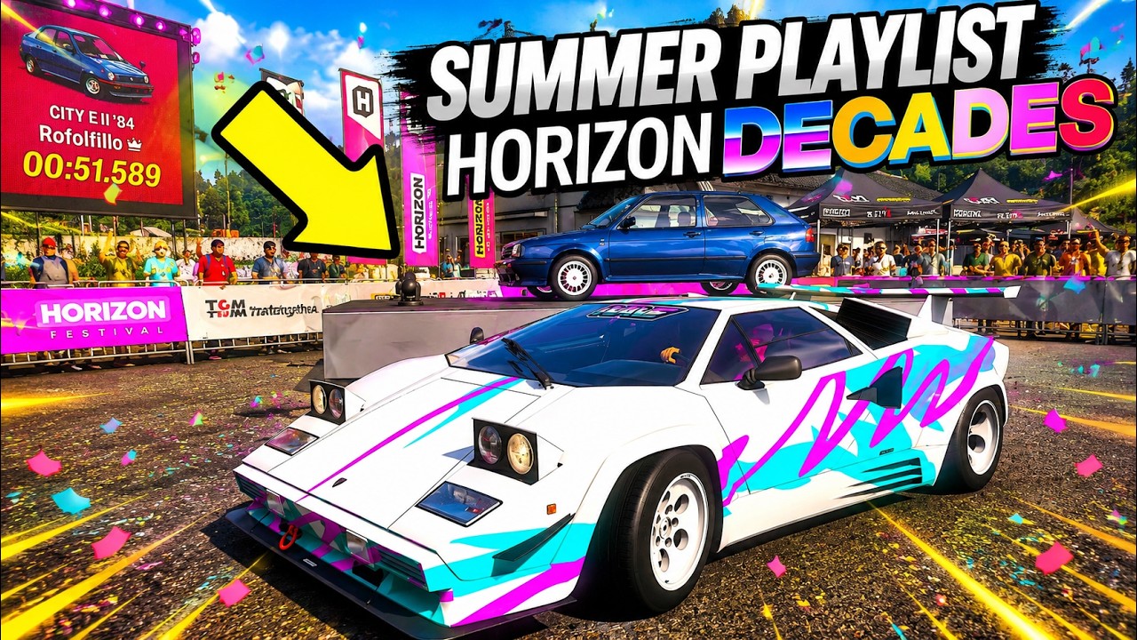Forza Horizon 6: как легко пройти летний плейлист фестиваля!! (Horizon Decades)