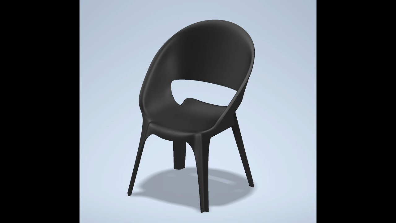 New Monobloc Chair Design with Inventor 2023