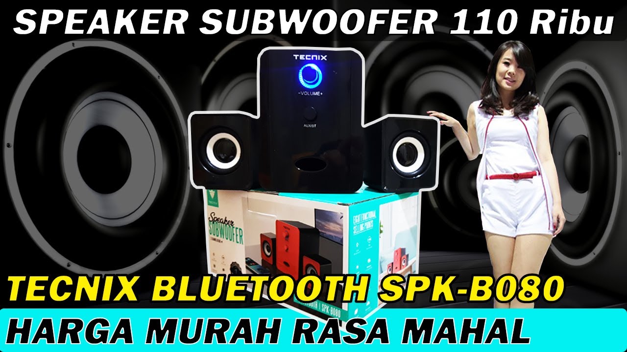 Review Speaker Subwoofer Murah 110rb | Tecnix Bluetooth SPK B080 - HARGA MURAH BASSnya MantuL