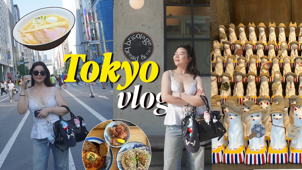 ▶東京vlog◀‼️抽獎🇯🇵／IG爆紅的狐狸神社🦊／超美✨黑貓彩色玻璃御守／4foodie都推の筍雞湯拉麵🍜到底多好吃／東京必吃酪梨吐司🥑／銀座逛街大公開🛍️