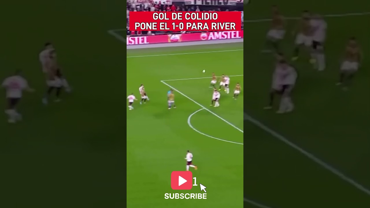 Gool de colidio pone el 1-0 para river #riverplate vs #colocolo #copalibertadores #futbol