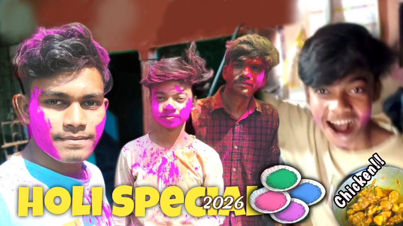 Happy Holi 2026 🔥🎊 | Holi Special Vlog 💚 মাংস রান্না 😋 | Manab Chandra Das