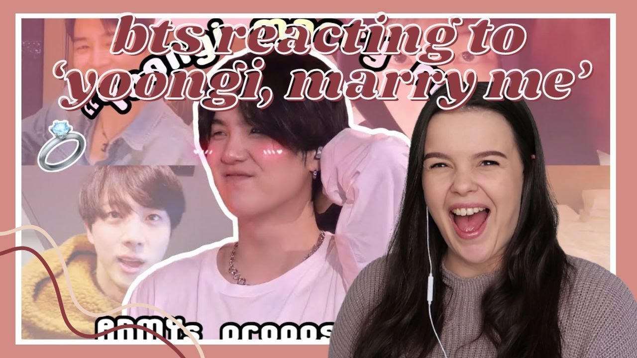 BTS Reacting to 'Yoongi, Marry Me' Saga Reaction | Carmen Reacts