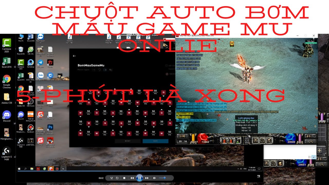 Chuột logitechg 102 AUTO Bơm Máu  Game MU ONLIE ( HƯỚNG DẪN SỬ DỤNG DỄ DÀNG CÀI ĐẶT 5 PHÚT )