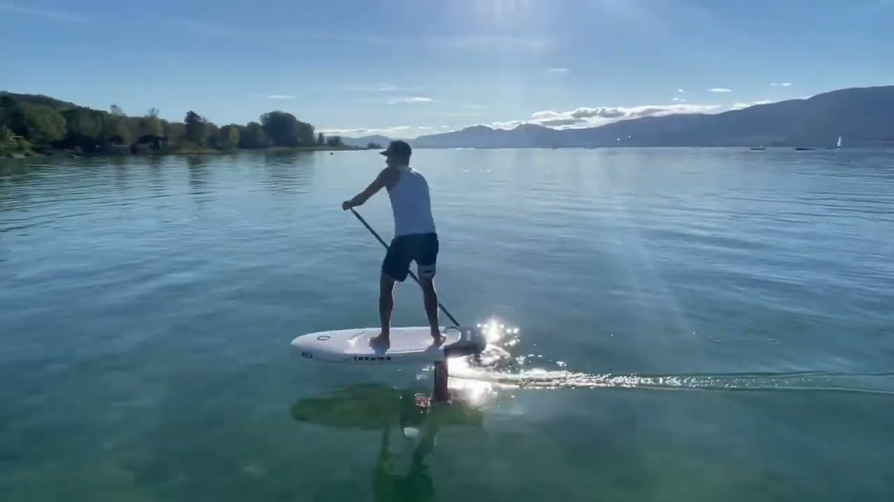 Sup Foil Flat Water Start Part 2 - try to chase the SupFoil … but next Time - Axis 1310, Takuma 5’6