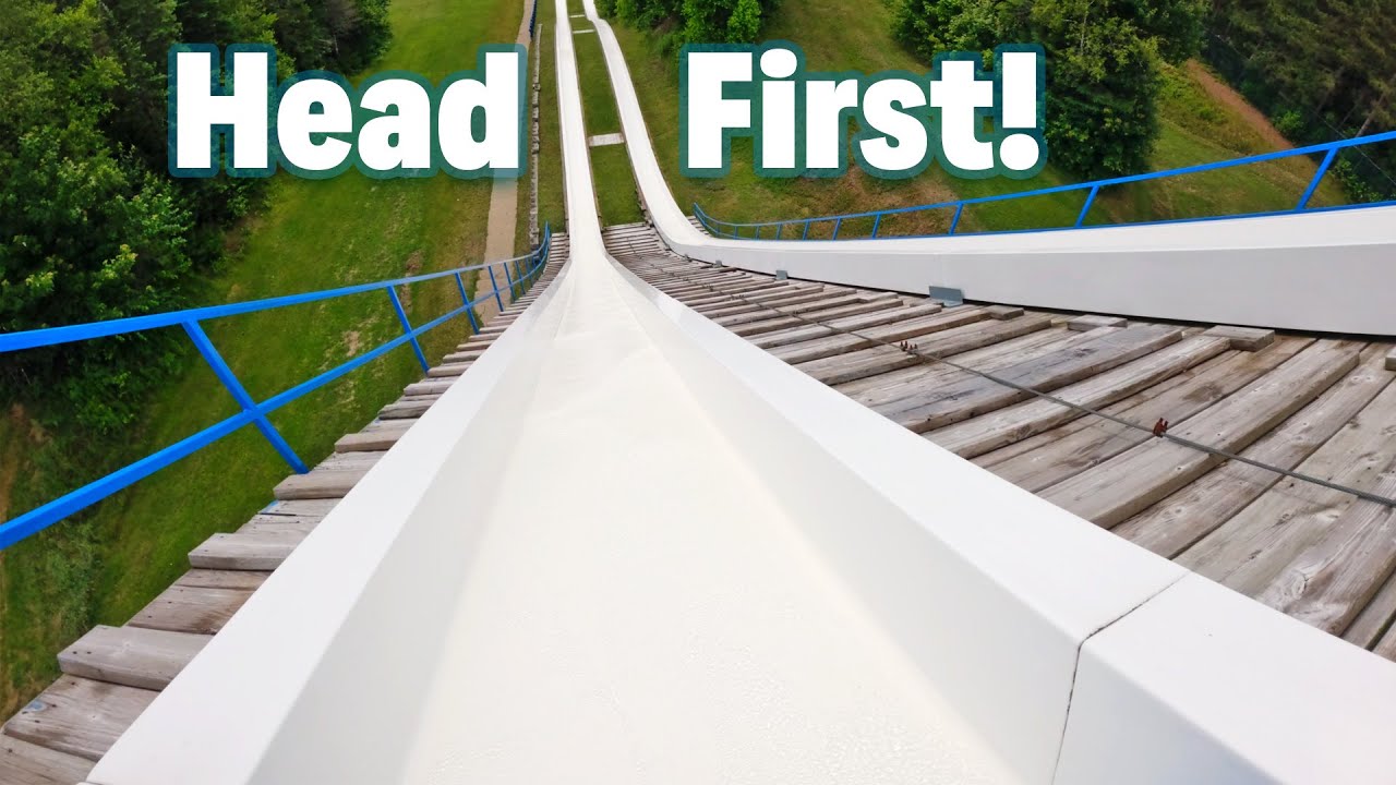 Riding the Most Insane Mat Racer Water Slide EVER! Everest POV