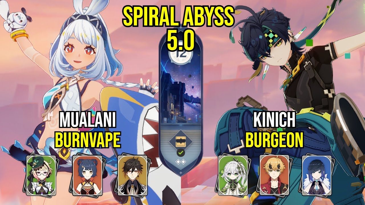 C0 Mualani Burnvape & C0 Kinich Burgeon | Spiral Abyss 5.0 | Genshin Impact