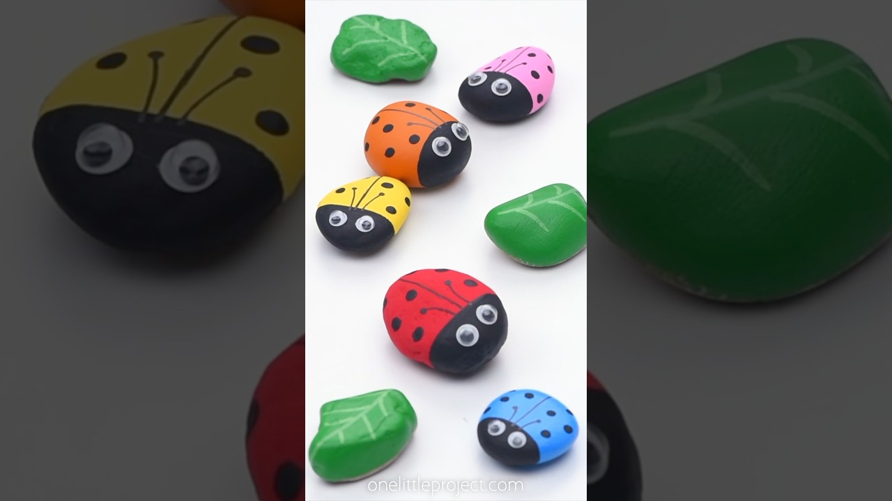 Ladybug Painted Rocks  🐞 🍃