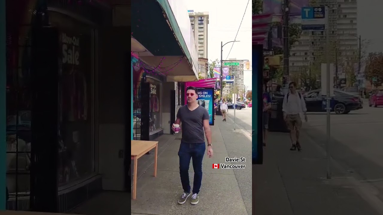 Davie Street Stroll 🇨🇦, #daviest #westend #downtown #vancouver #shorts