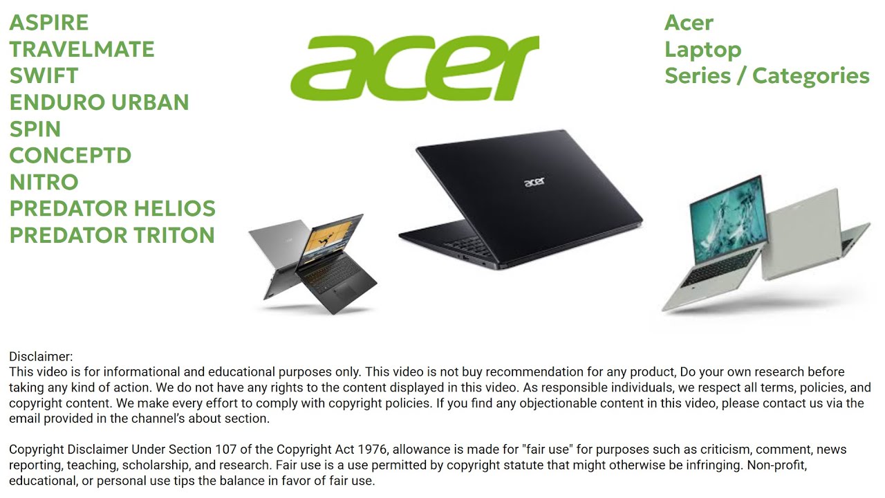 ACER laptop all series / categories | different types of #acer #laptop #laptops