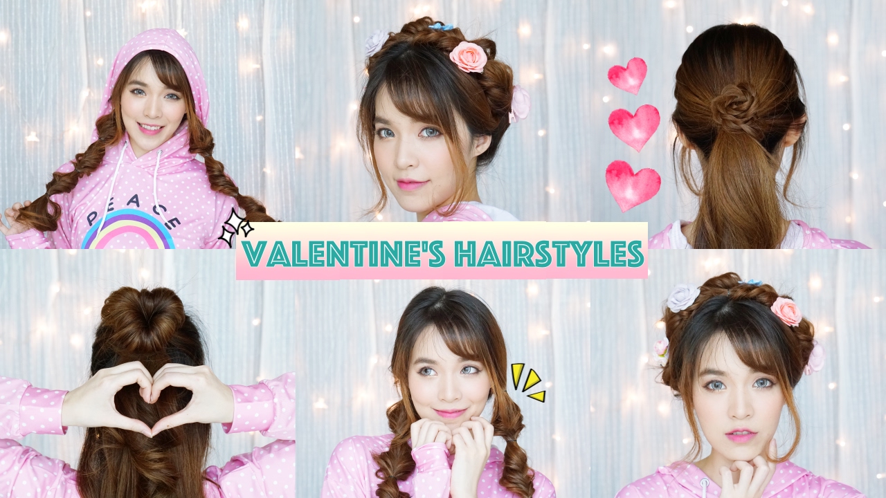 4 ทรงผมทำง่าย น่ารัก พร้อมออกเดทวันวาเลนไทน์ | Buablink