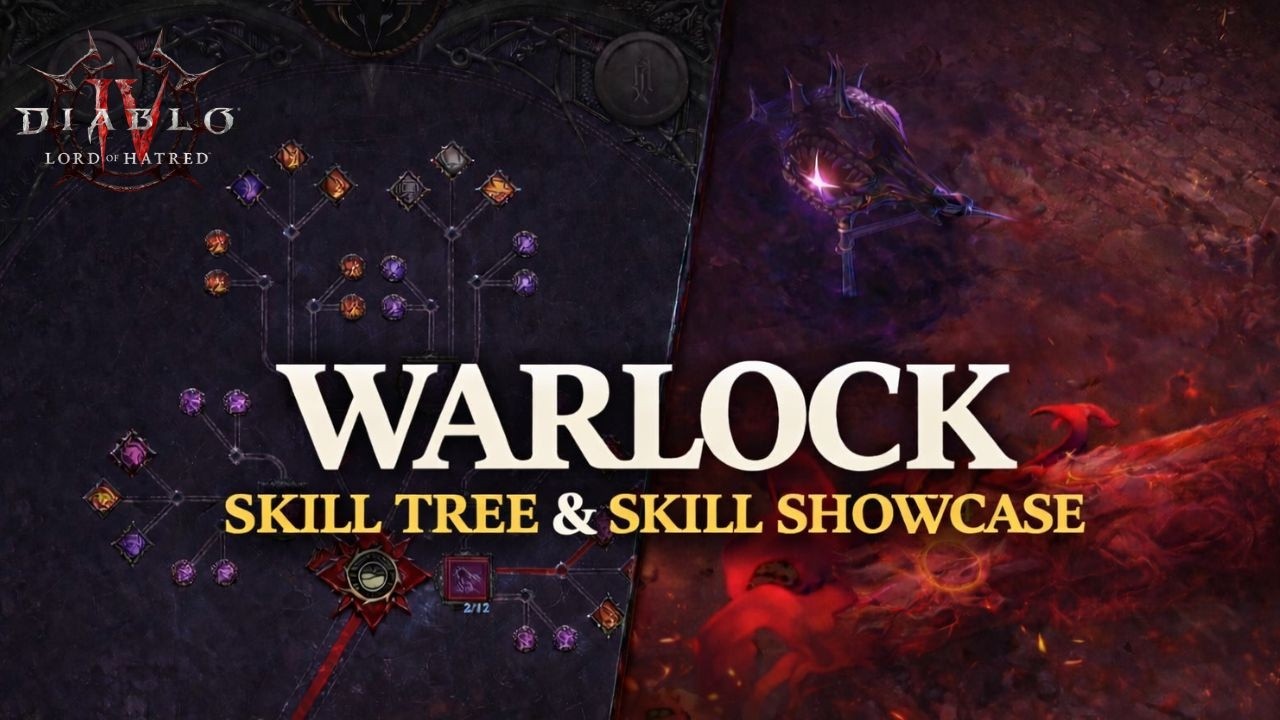 FULL Skill Tree Showcase all Upgrades for NEW Diablo 4 Warlock Class