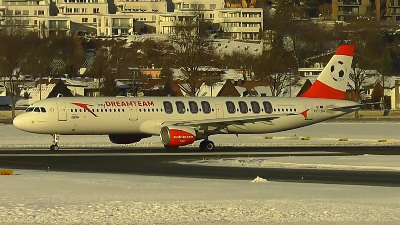MyDreamteam livery! Austrian Airlines Airbus A321-111 [OE-LBA] takeoff at Innsbruck airport